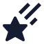 Fallingstar icon with solid sharp style