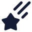Fallingstar icon with solid standard style