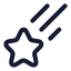 Fallingstar icon with stroke rounded style