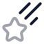 Fallingstar icon with twotone rounded style
