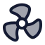 Fan icon with duotone rounded style