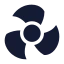 Fan icon with solid sharp style