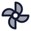 Fan icon with duotone standard style