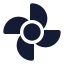 Fan icon with solid standard style