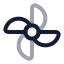 Fan icon with twotone rounded style