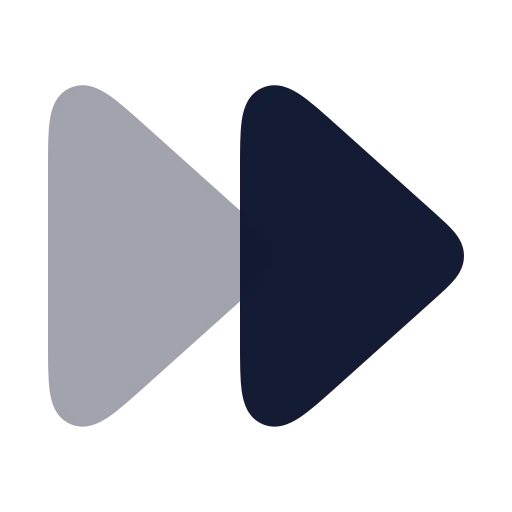 Fast Forward Icon in Bulk Rounded style
