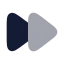 Fastforward icon with bulk rounded style