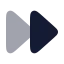 Fastforward icon with bulk rounded style