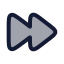 Fastforward icon with duotone rounded style