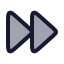 Fastforward icon with duotone rounded style