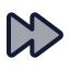 Fastforward icon with duotone standard style