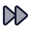 Fastforward icon with duotone standard style