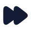 Fastforward icon with solid rounded style