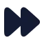 Fastforward icon with solid rounded style