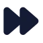 Fastforward icon with solid standard style