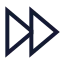 Fastforward icon with stroke sharp style