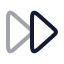 Fastforward icon with twotone rounded style