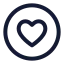 Favouritecircle icon with stroke rounded style