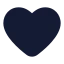 Favourite icon with solid rounded style