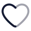 Favourite icon with twotone rounded style