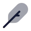 Feather icon with bulk rounded style
