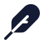 Feather icon with solid standard style