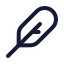 Feather icon with stroke rounded style