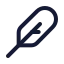 Feather icon with stroke standard style