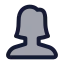 Female icon with duotone rounded style