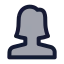 Female icon with duotone standard style