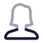 Female icon with twotone rounded style