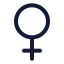 Femalesymbol icon with stroke rounded style