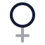 Femalesymbol icon with twotone rounded style