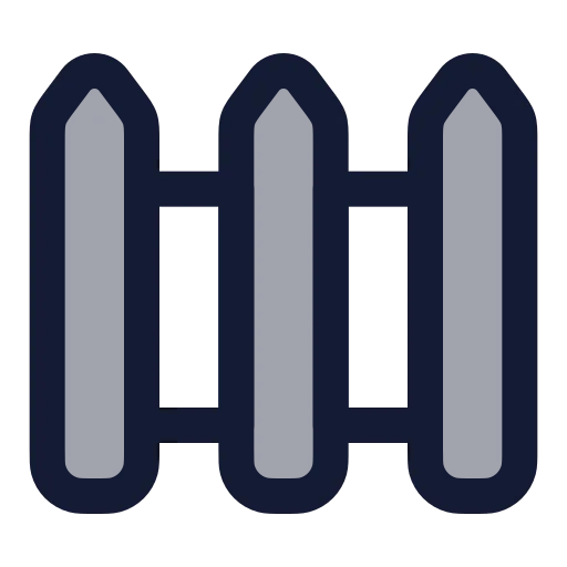 Fence Icon in Duotone Rounded style