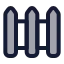 Fence icon with duotone rounded style