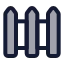 Fence icon with duotone standard style