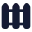 Fence icon with solid rounded style