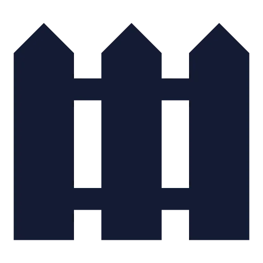 Fence Icon in Solid Sharp style