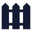 Fence icon with solid sharp style