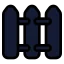 Fence icon with solid standard style