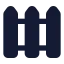 Fence icon with solid standard style
