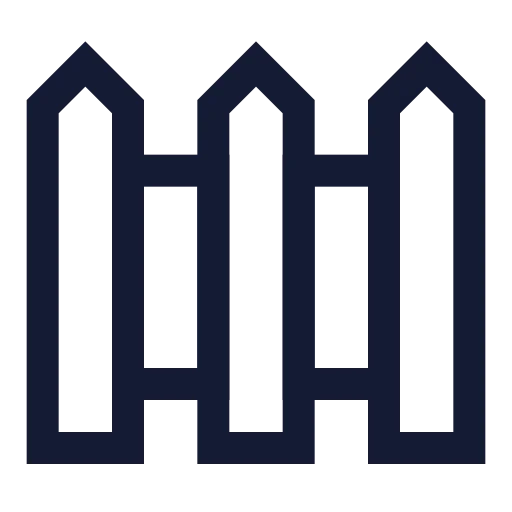 Fence Icon in Stroke Sharp style
