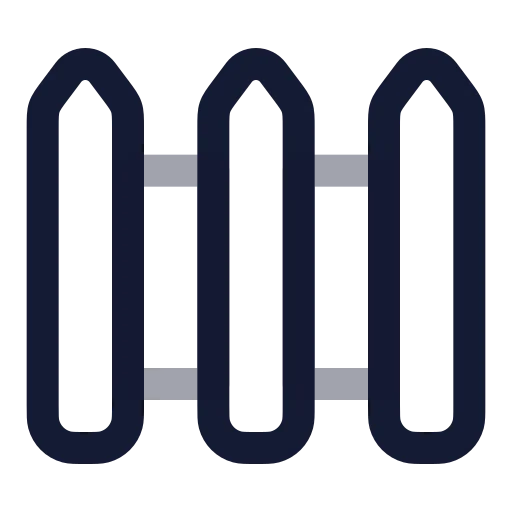 Fence Icon in Twotone Rounded style