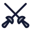 Fencing icon with duotone standard style