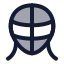 Fencingmask icon with duotone rounded style