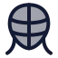 Fencingmask icon with duotone standard style