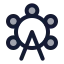 Ferriswheel icon with duotone standard style