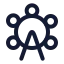 Ferriswheel icon with stroke rounded style