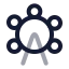 Ferriswheel icon with twotone rounded style
