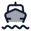 Ferryboat icon with duotone standard style